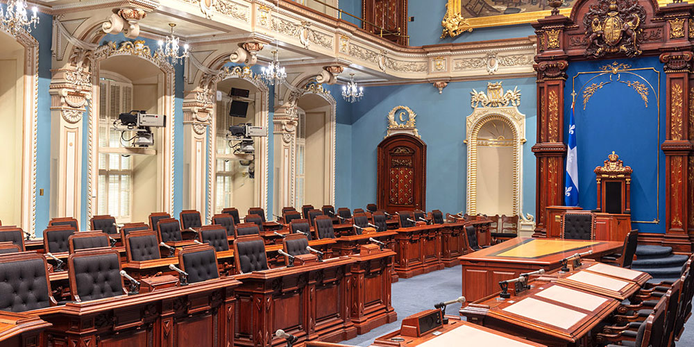 Salon bleu de l'Assemblée nationale du Québec