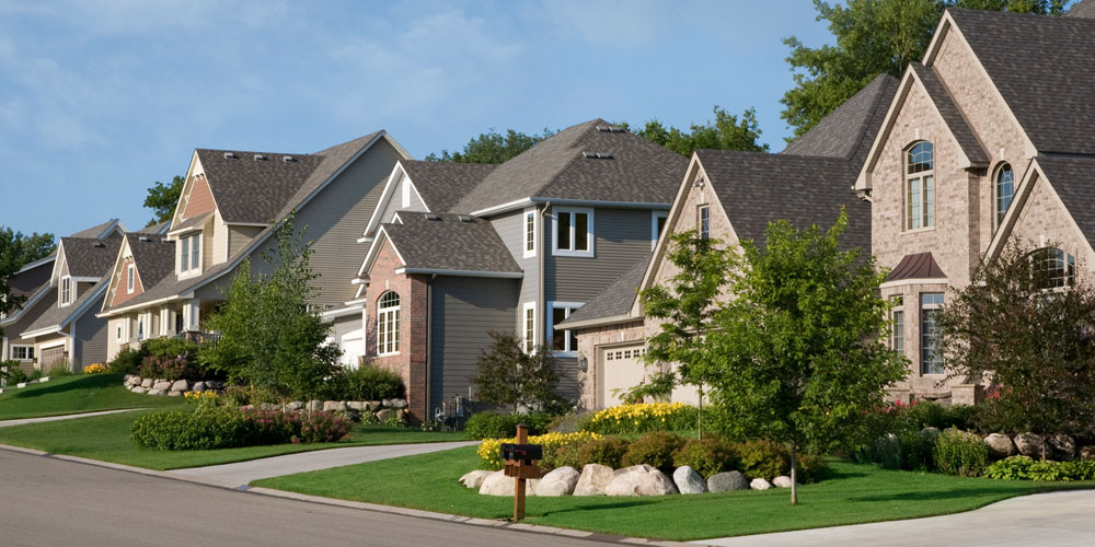 Maisons dans un quartier résidentiel
